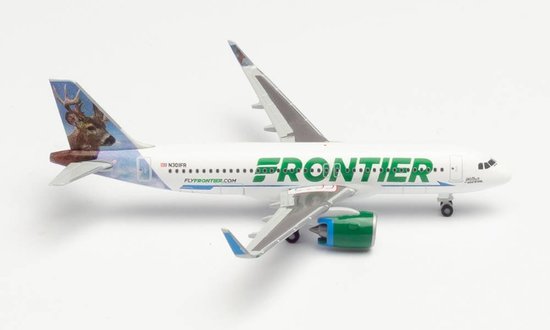 Airbus A320neo Frontier Airlines "Wilbur the Whitetail" 